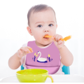 Soft Waterproof Baby Silicone Bib with Patterned Bib